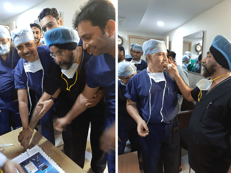 Celebration of completing 300+ Robotic Knee Replacement Surgery